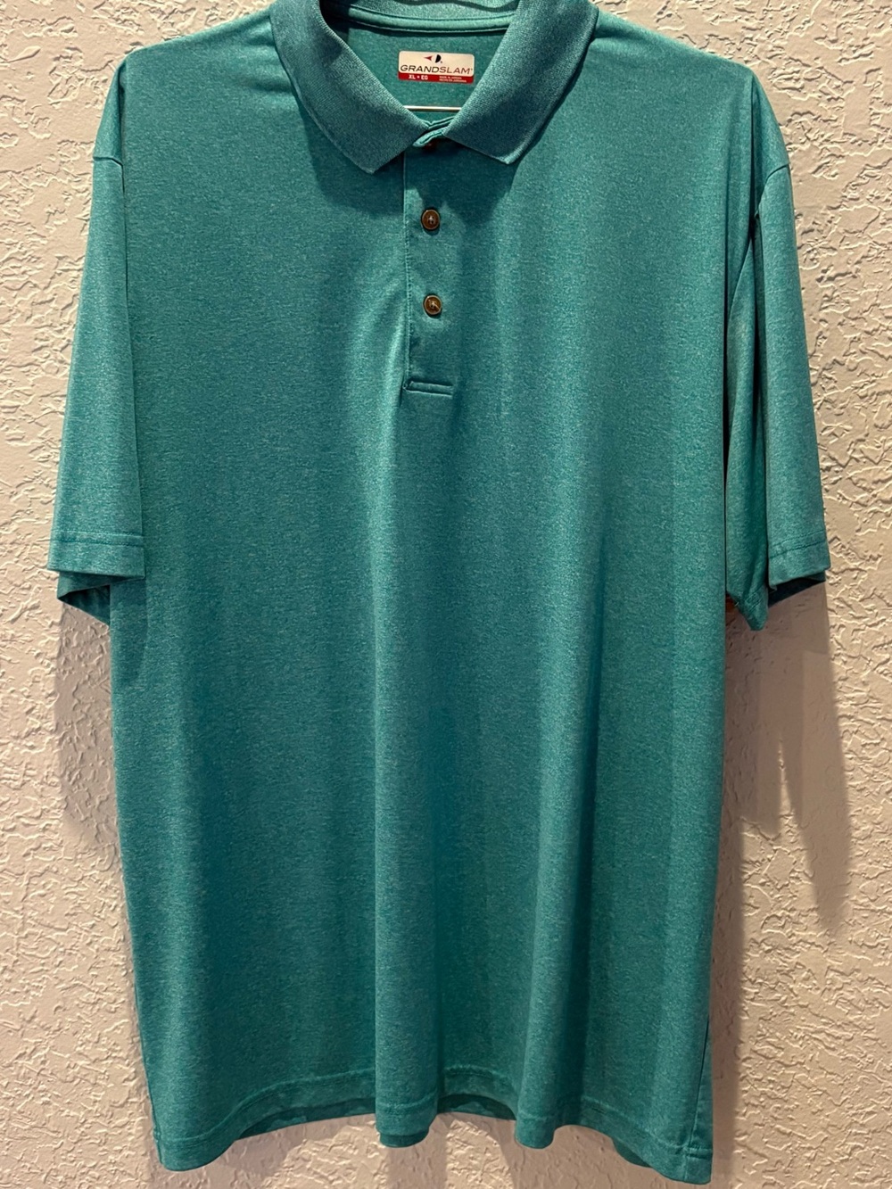 Grand Slam Men's Teal Polo Shirt - Short Sleeve Performance